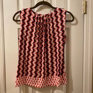 Calvin Klein blouse, hot pink, black and white, S.